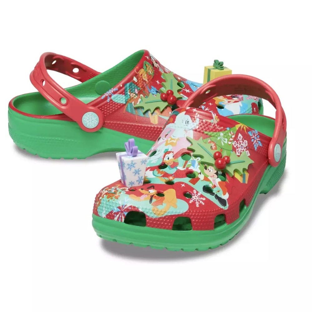 (🎄SOLD) Crocs Disney Parks 2023 Holiday Mickey Friends